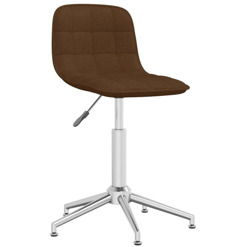 

vidaXL Silla de comedor giratoria tela marrón - Marrón