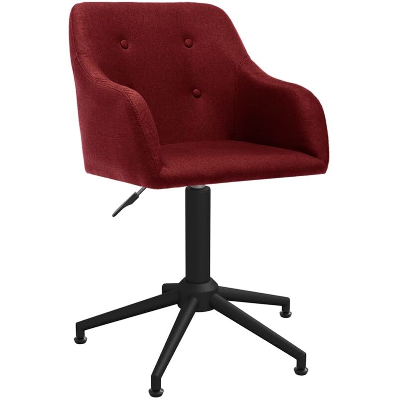 

vidaXL Silla de comedor giratoria tela rojo vino tinto - Rojo