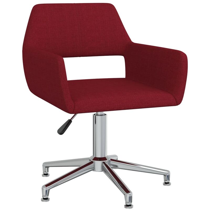 

vidaXL Silla de comedor giratoria tela rojo vino tinto - Rojo