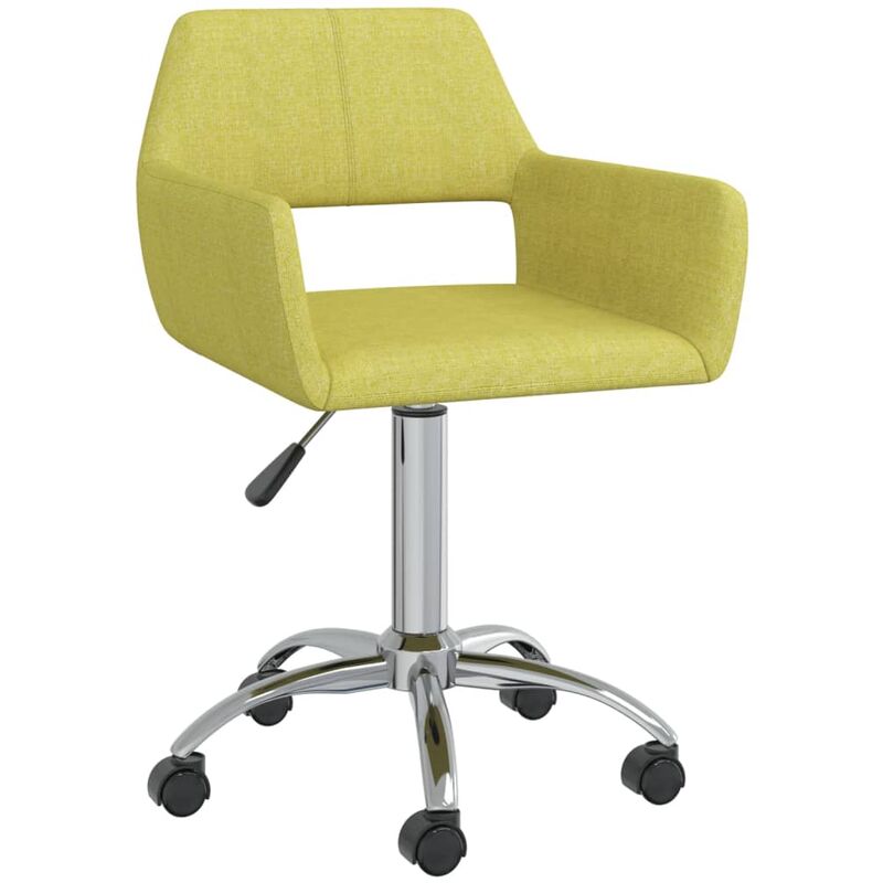 

vidaXL Silla de comedor giratoria tela verde - Verde