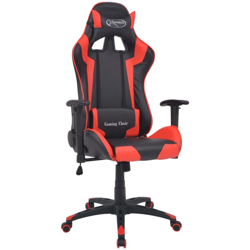 

vidaXL Silla de Escritorio Reclinable Racing de Cuero Artificial Roja - Rojo