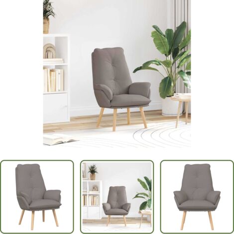 vidaXL Silla de invierno -  sillón Taupé 69 x 74 x 93 cm Tela y contrachapado
