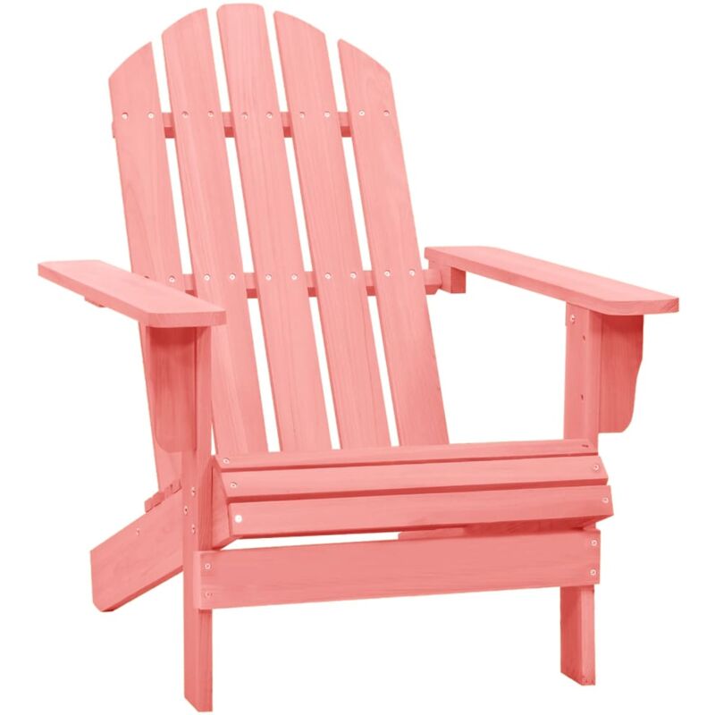 

vidaXL Silla de jardín Adirondack madera maciza de abeto rosa - Rosa