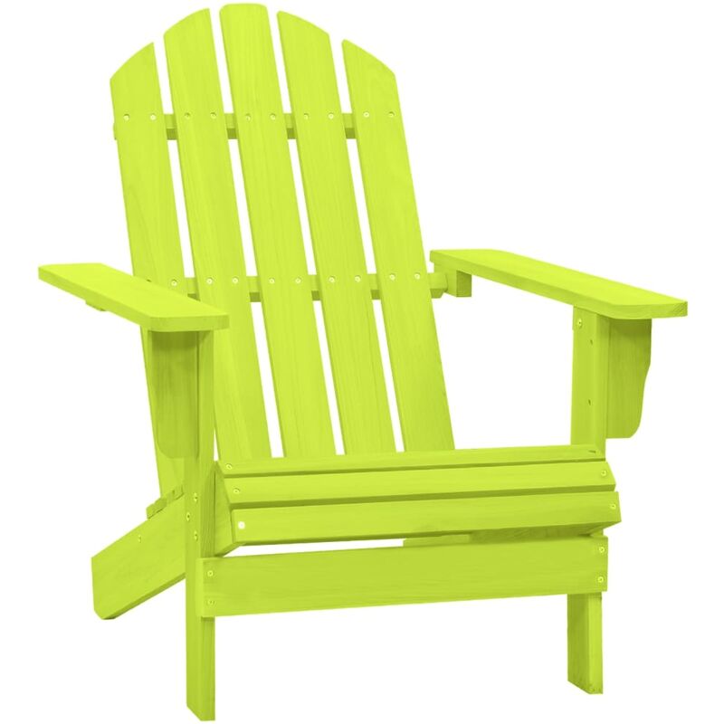 

vidaXL Silla de jardín Adirondack madera maciza de abeto verde - Verde