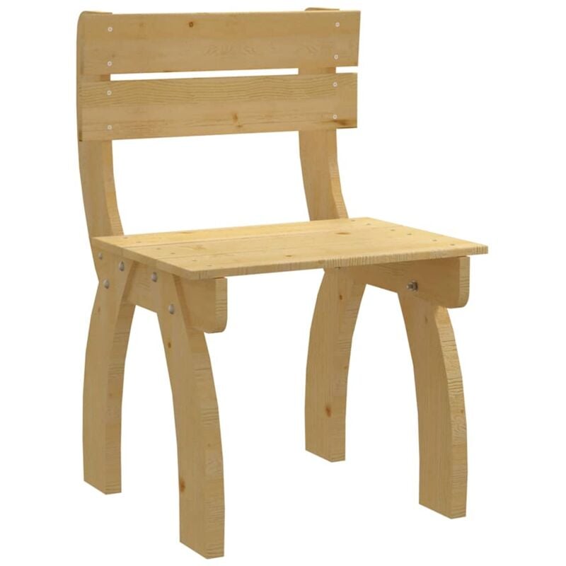 

vidaXL Silla de jardín de madera de pino impregnada - Marrón