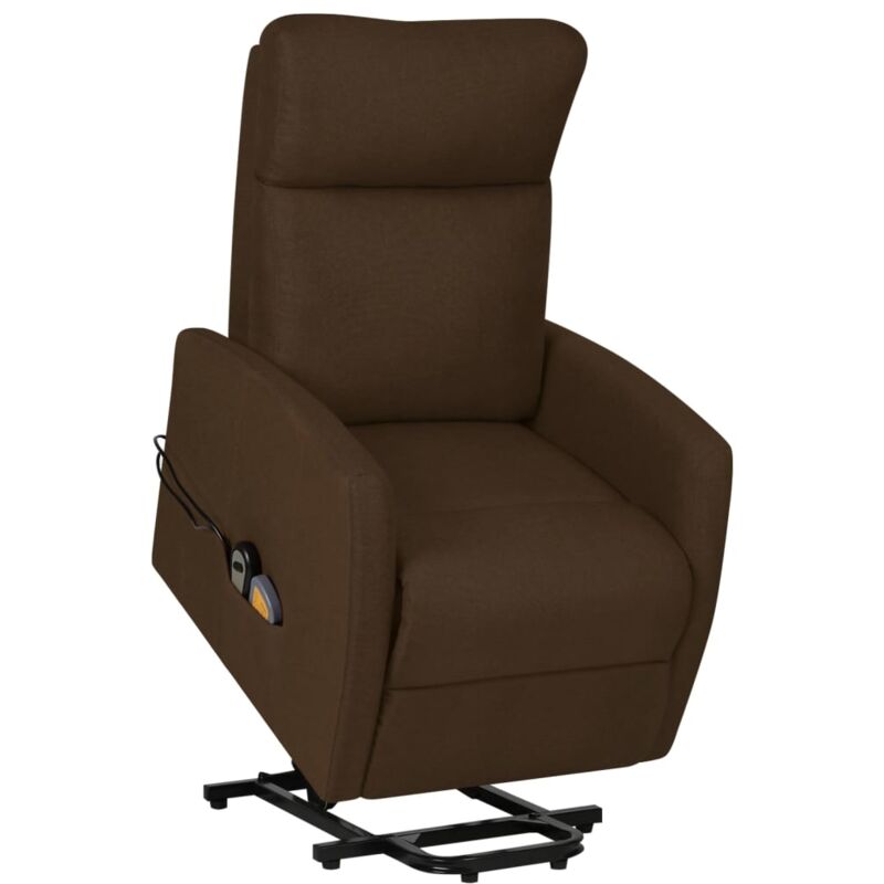 

Silla de masaje reclinable de pie de tela marrón oscuro - Marrón - Vidaxl