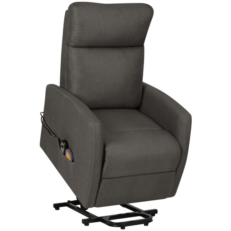 

Silla de masaje reclinable de pie de tela gris oscuro - Gris - Vidaxl