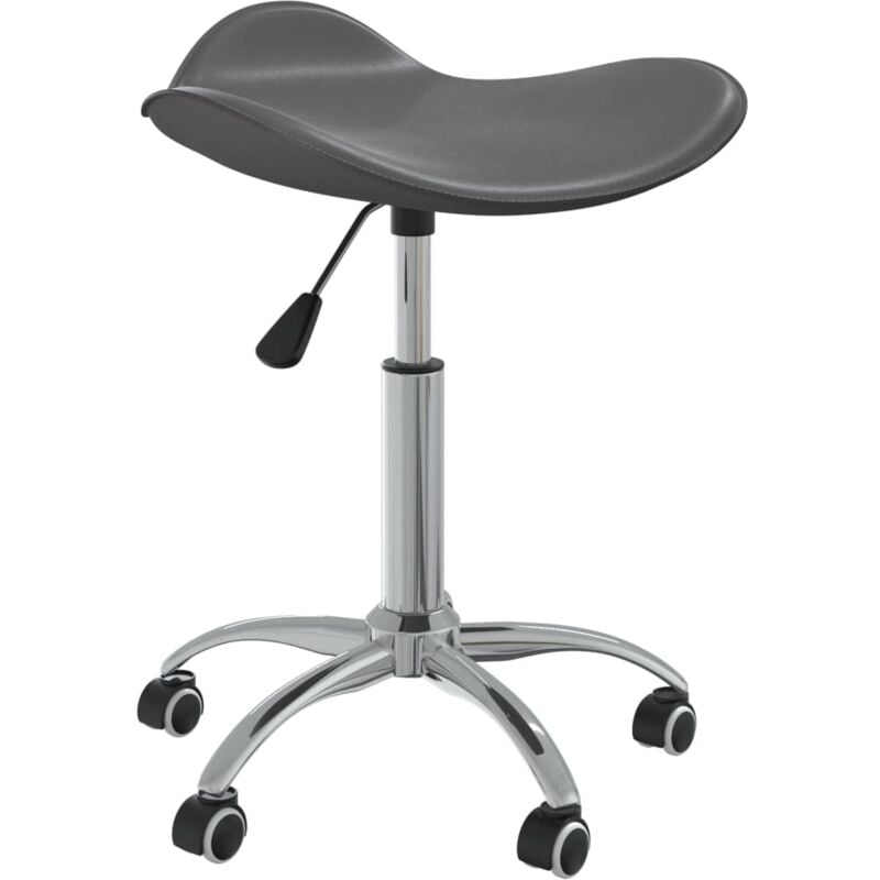 

Silla de oficina de cuero sintético gris - Gris - Vidaxl