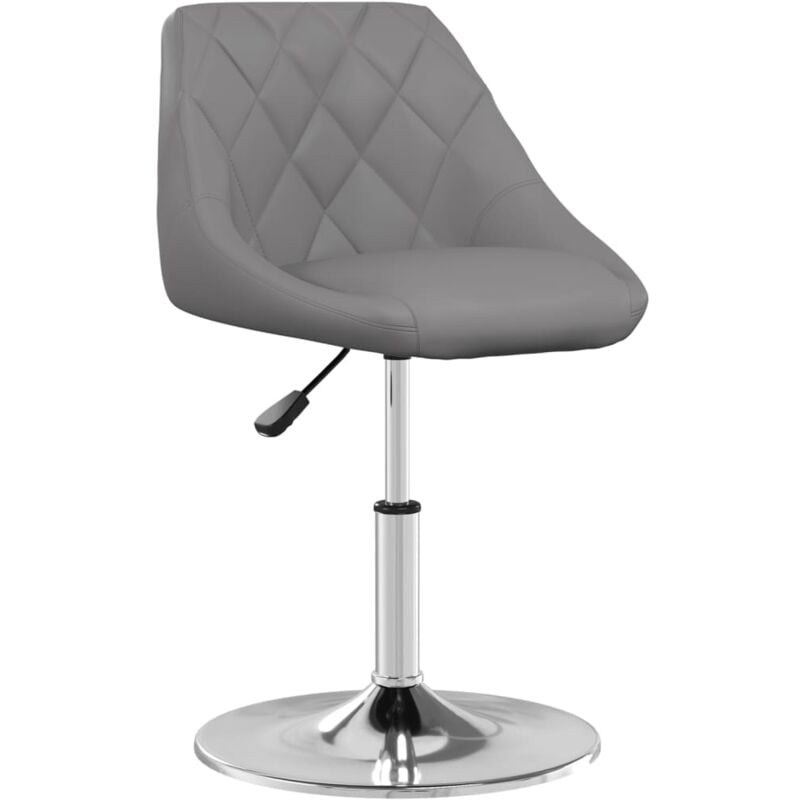 

vidaXL Silla de comedor de cuero sintético gris - Gris