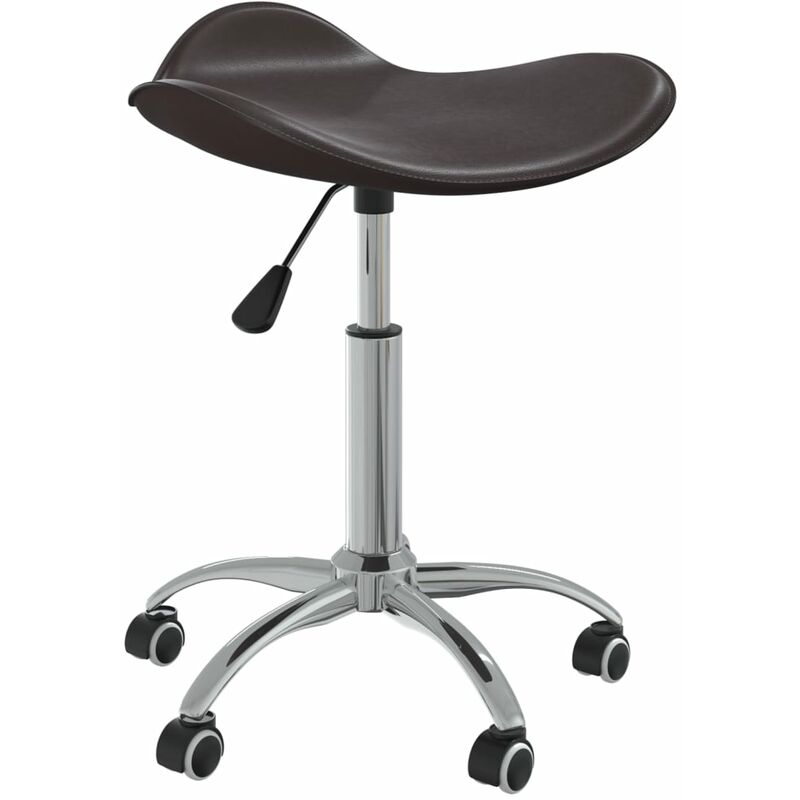 

vidaXL Silla de oficina de cuero sintético marrón - Marrón