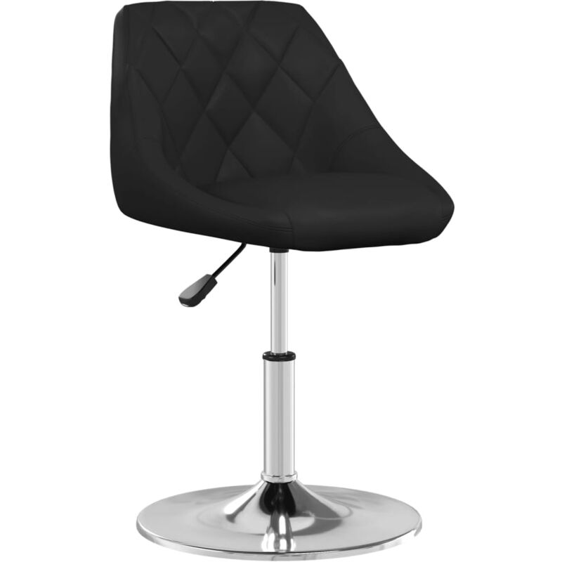 

Silla de comedor de cuero sintético negra - Negro - Vidaxl