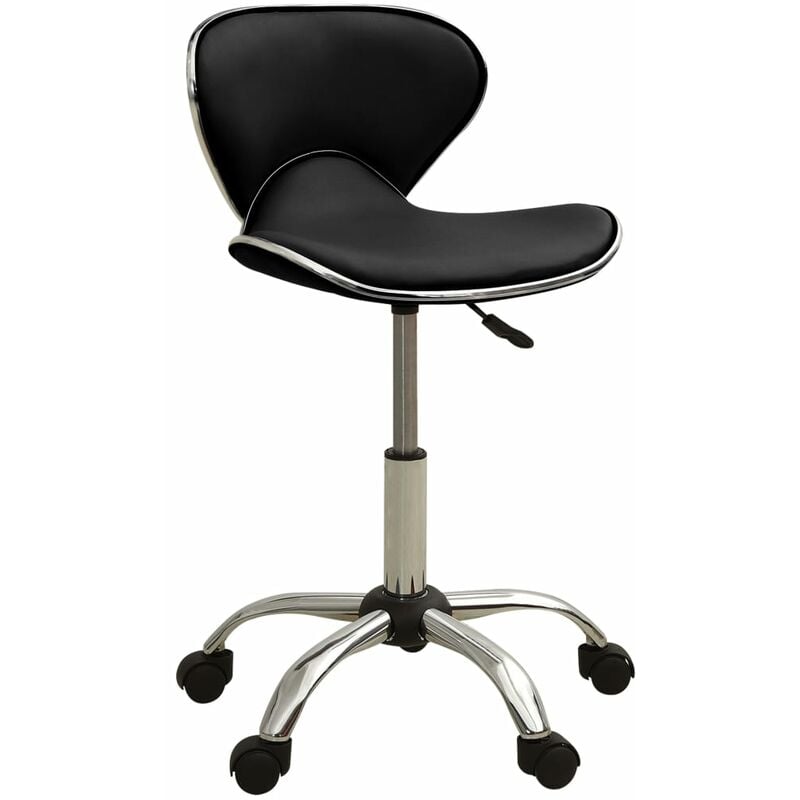 

Vidaxl - Silla de oficina de cuero sintético negra - Negro