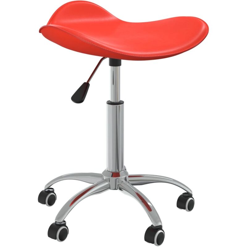 

vidaXL Silla de oficina de cuero sintético rojo - Rojo