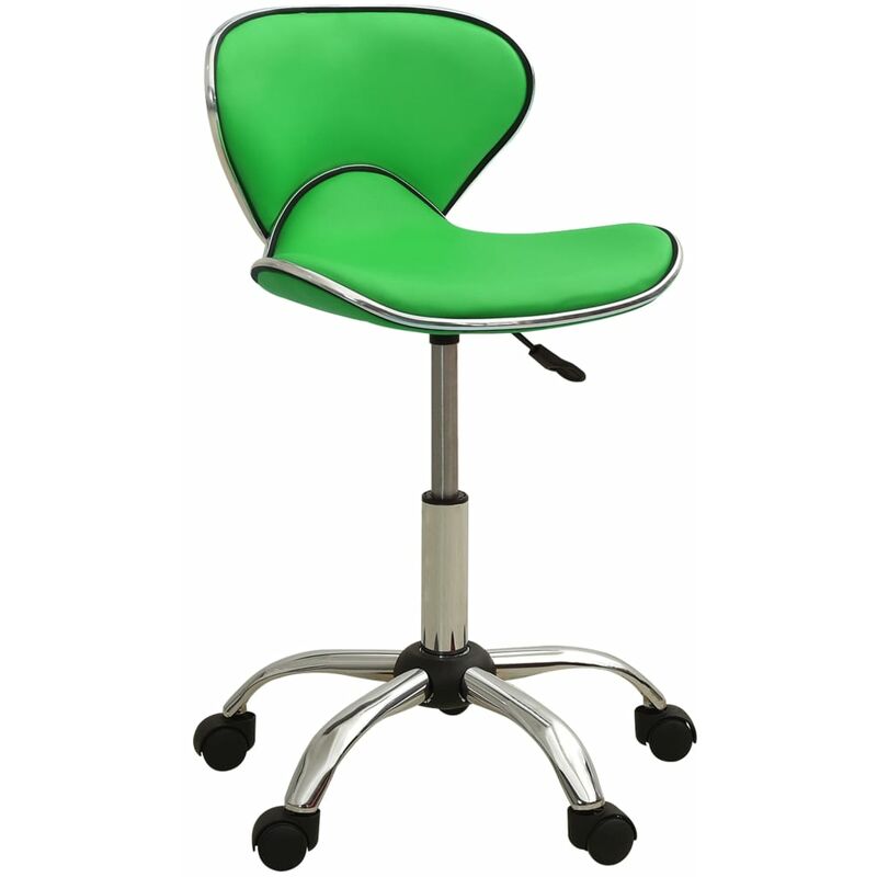 

vidaXL Silla de oficina de cuero sintético verde - Verde