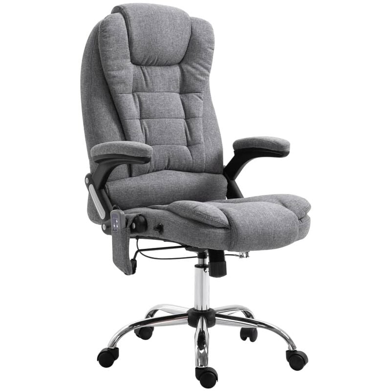 

Rogal Home&Deco Silla de oficina de masaje de poliéster gris
