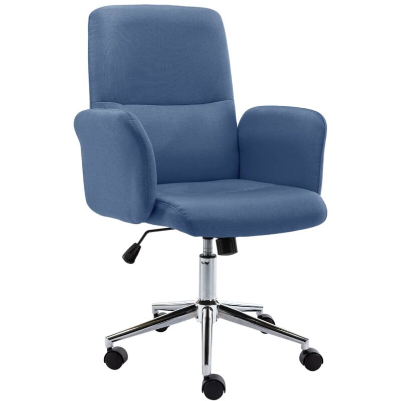 

vidaXL Silla de oficina de tela azul - Azul