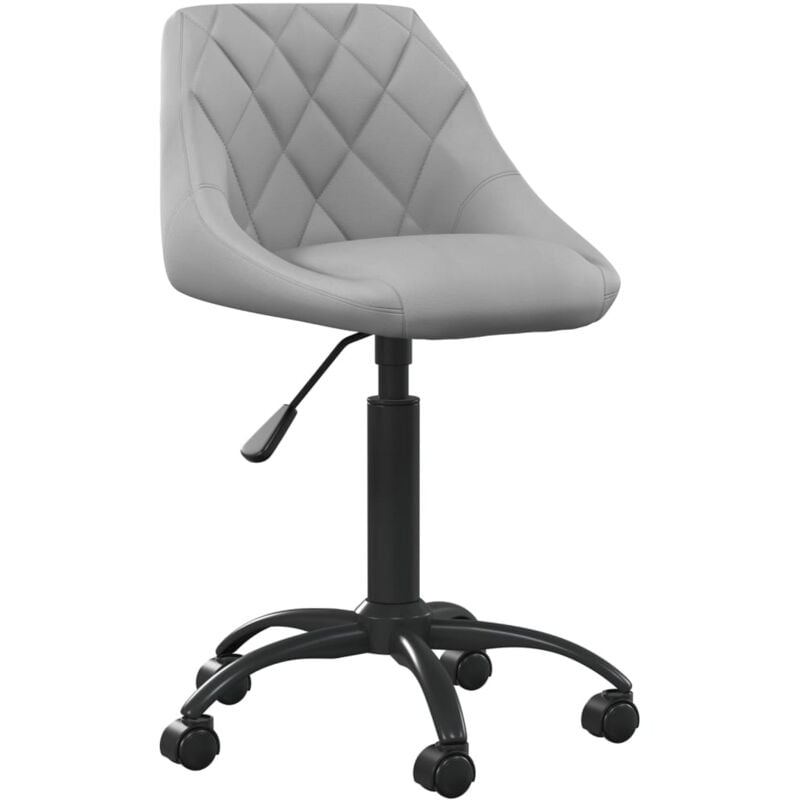 

vidaXL Silla de oficina de terciopelo gris claro - Gris