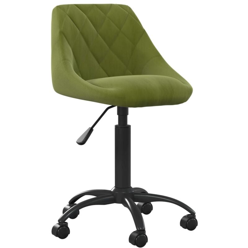 

vidaXL Silla de oficina de terciopelo verde claro - Verde