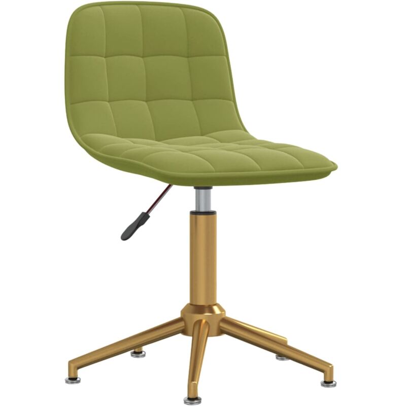 

vidaXL Silla de oficina de terciopelo verde claro - Verde