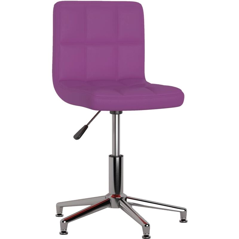 

Silla de oficina giratoria de cuero sintético morado - Púrpura - Vidaxl