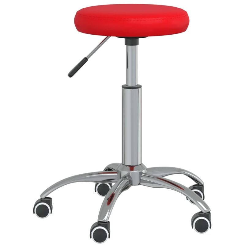 

Vidaxl - Silla de oficina giratoria de cuero sintético rojo - Rojo