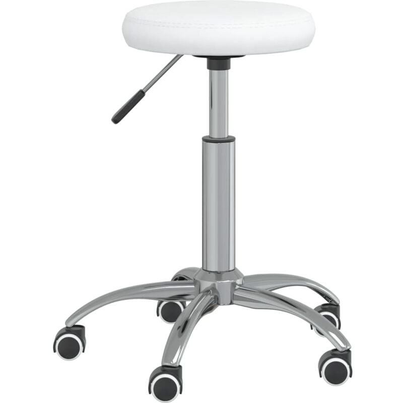 

Vidaxl - Silla de oficina giratoria de cuero sintético blanco - Blanco