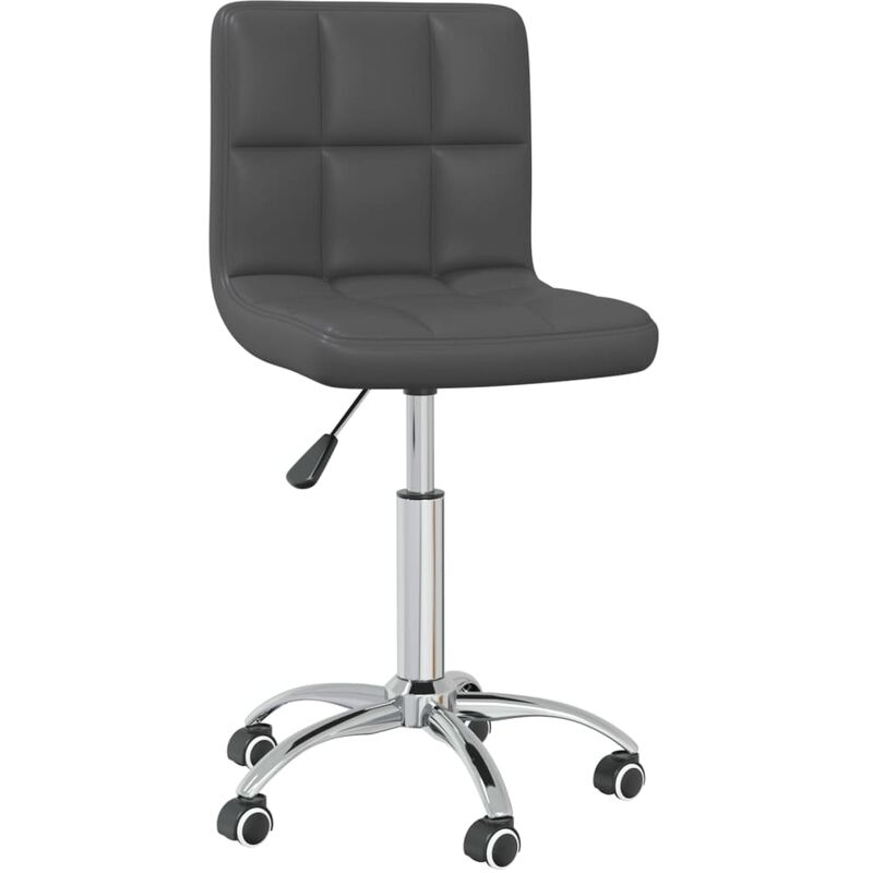 

Silla de oficina giratoria de cuero sintético gris - Gris - Vidaxl