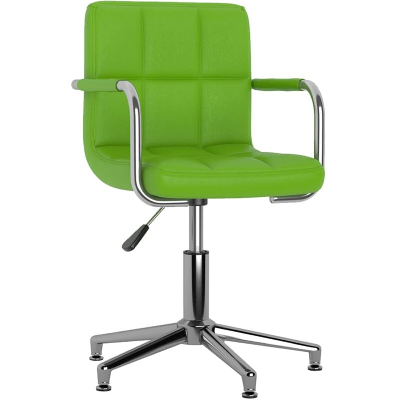 

vidaXL Silla de oficina giratoria de cuero sintético verde - Verde