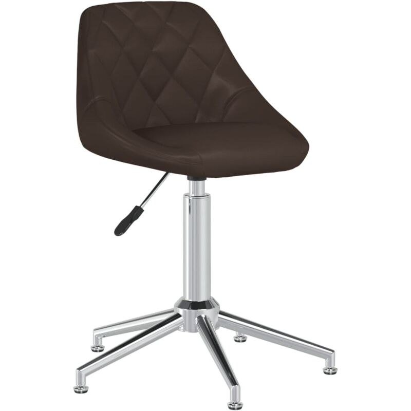 

vidaXL Silla de oficina giratoria de cuero sintético marrón - Marrón