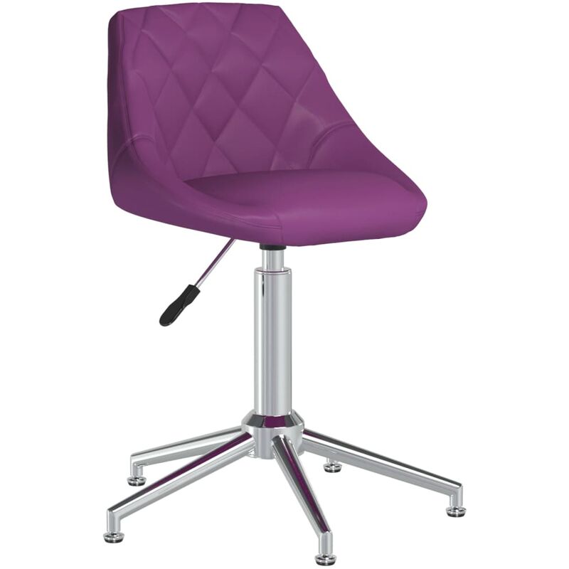 

vidaXL Silla de oficina giratoria de cuero sintético morado - Púrpura