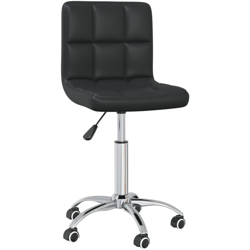 

Silla de oficina giratoria de cuero sintético negro - Negro - Vidaxl