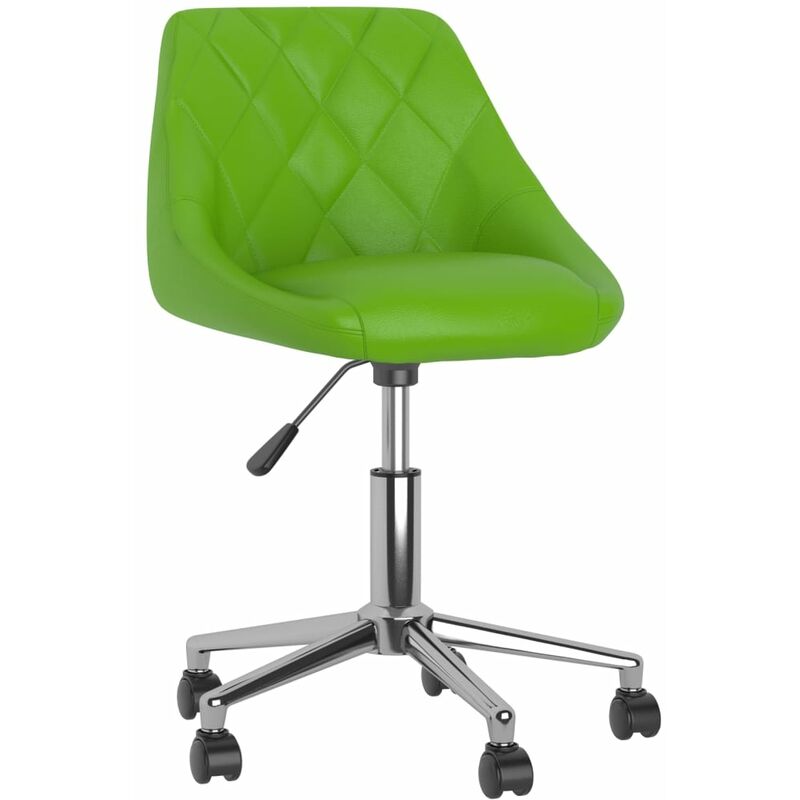 

vidaXL Silla de oficina giratoria de cuero sintético verde - Verde