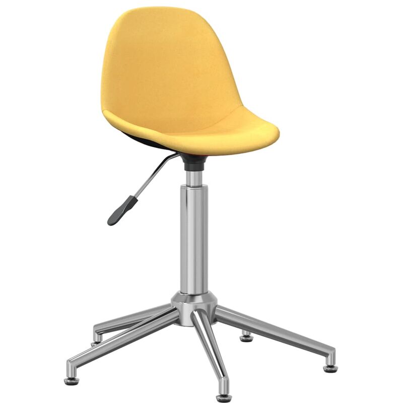 

vidaXL Silla de oficina giratoria de tela amarilla mostaza - Amarillo