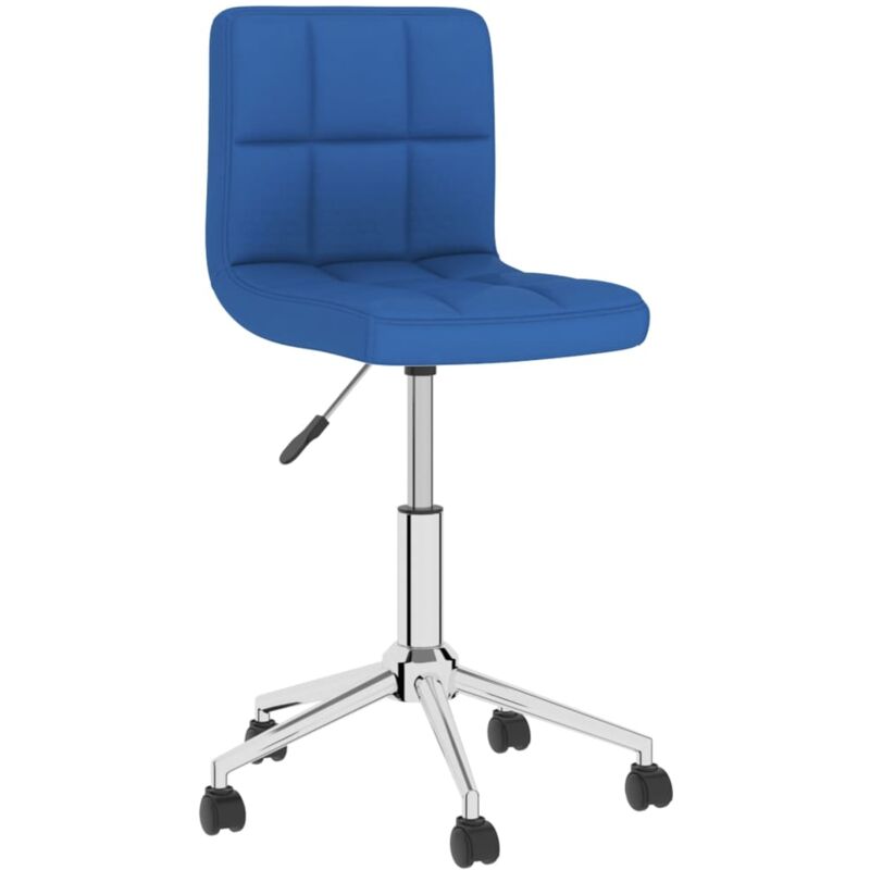 

vidaXL Silla de oficina giratoria de tela azul - Azul