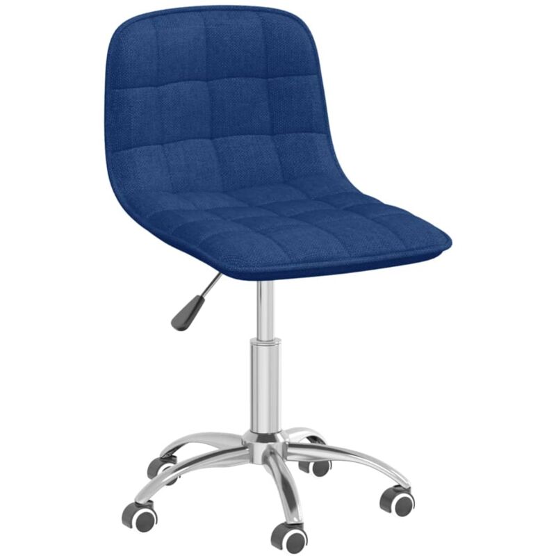 

vidaXL Silla de oficina giratoria de tela azul - Azul