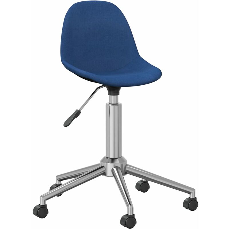 

vidaXL Silla de oficina giratoria de tela azul - Azul