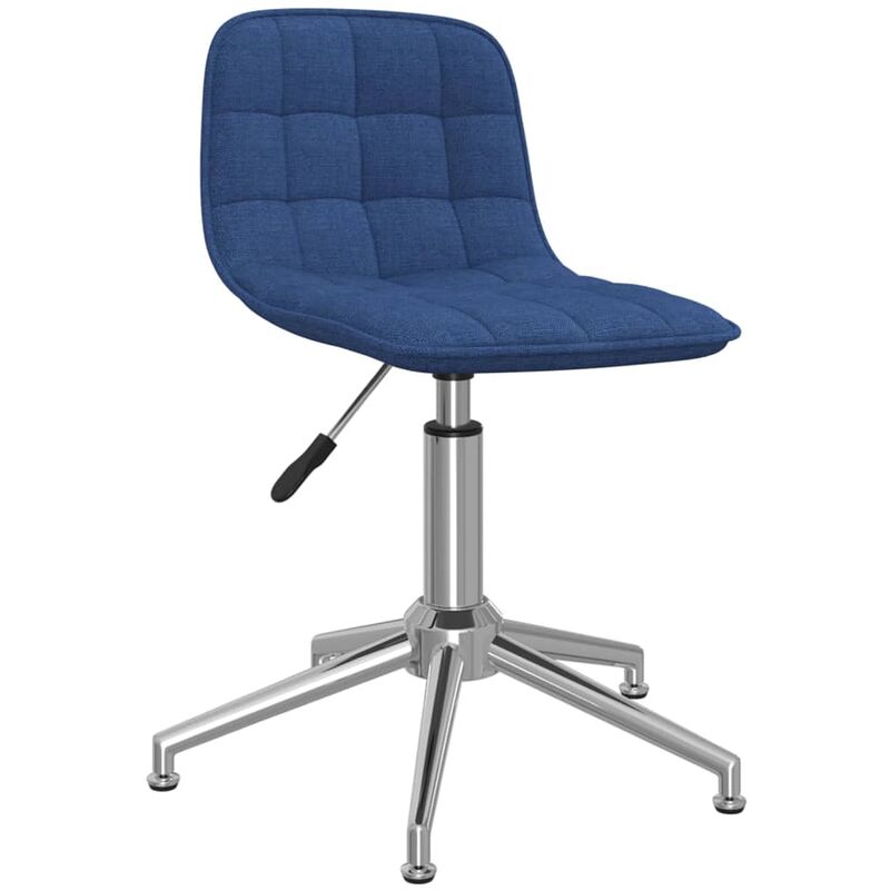 

vidaXL Silla de oficina giratoria de tela azul - Azul
