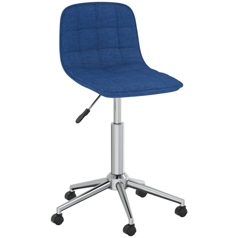 

vidaXL Silla de oficina giratoria de tela azul - Azul