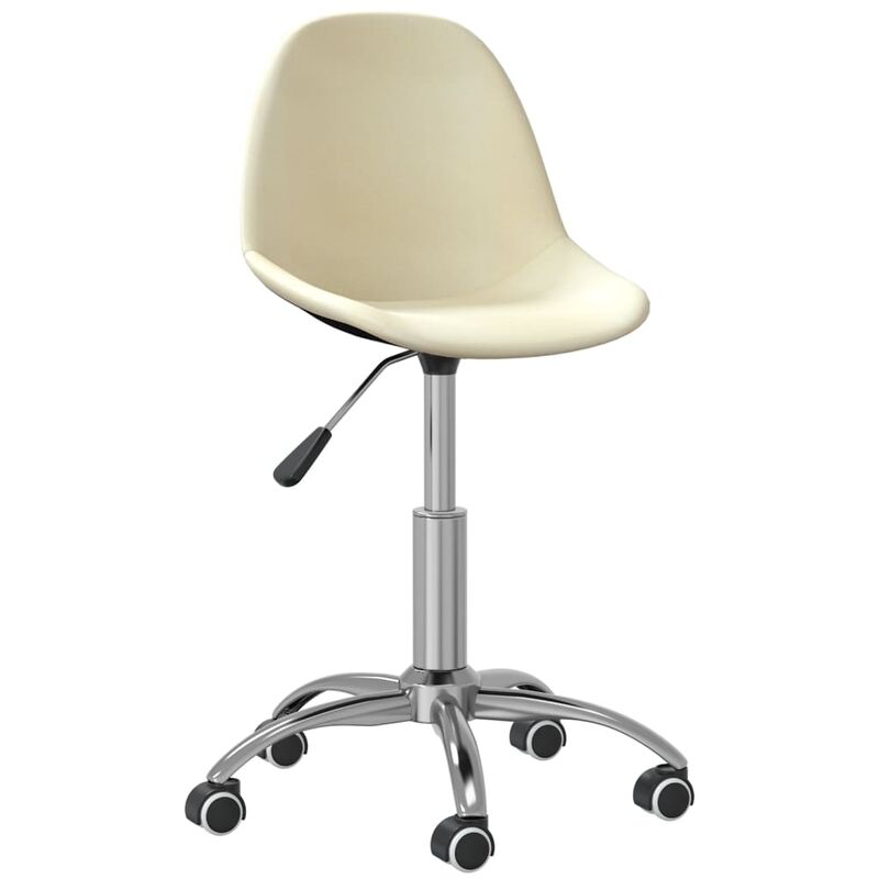 

vidaXL Silla de oficina giratoria de tela color crema - Crema