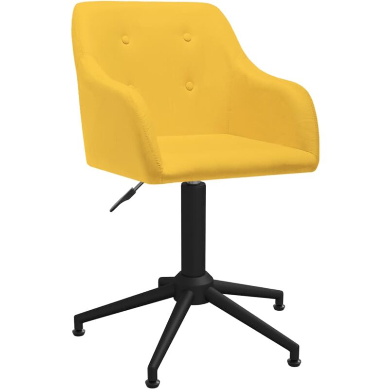 

vidaXL Silla de oficina giratoria de tela amarilla - Amarillo