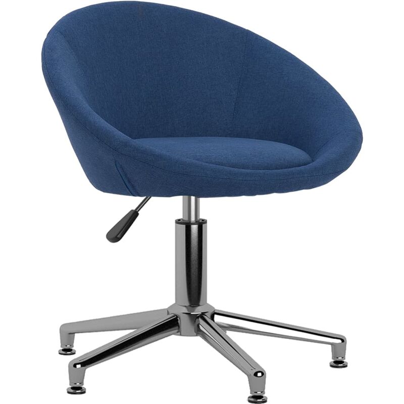 

vidaXL Silla de oficina giratoria de tela azul - Azul