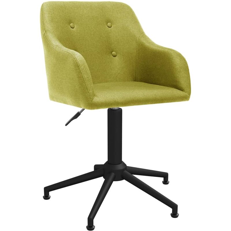 

vidaXL Silla de oficina giratoria de tela verde - Verde