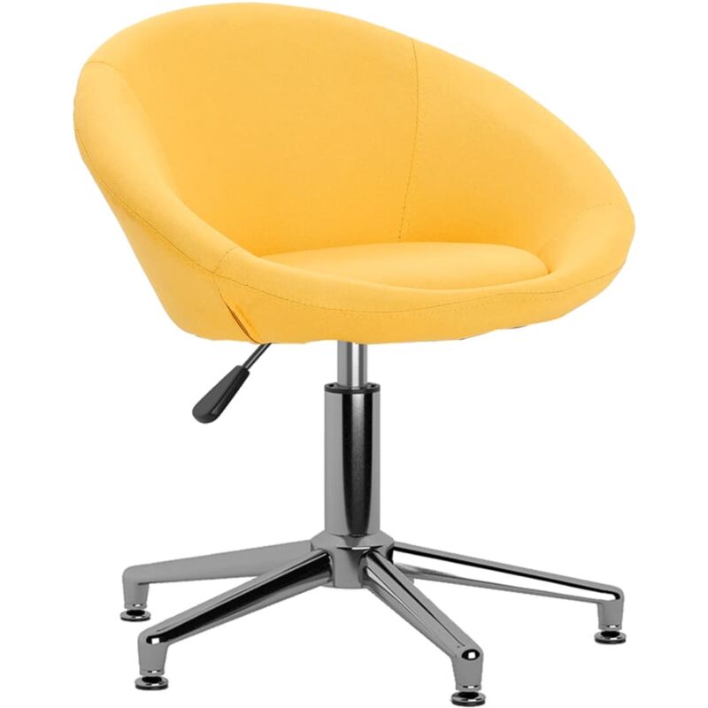 

vidaXL Silla de oficina giratoria de tela amarilla - Amarillo