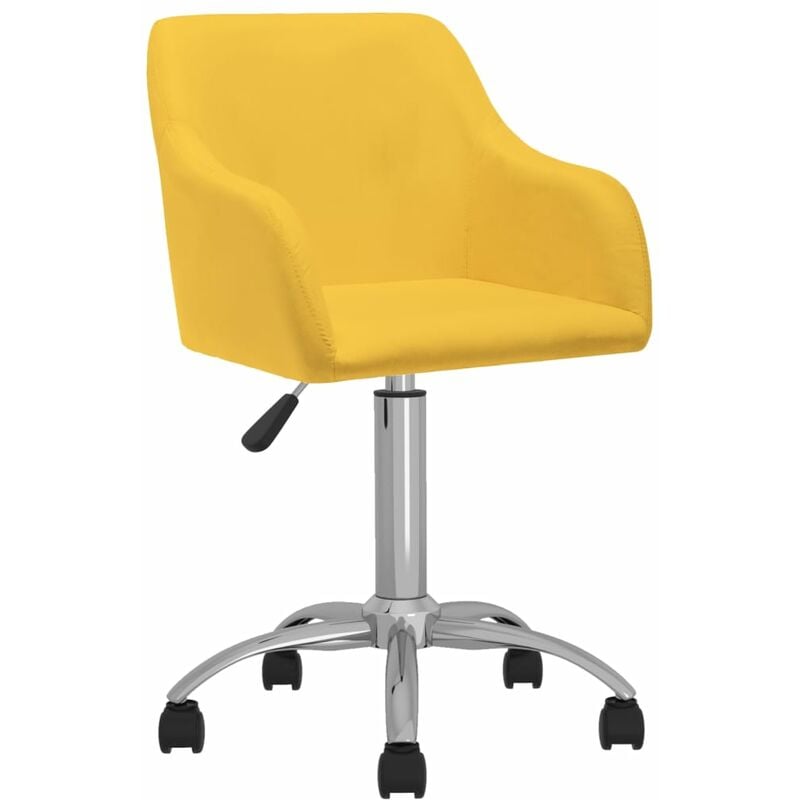 

vidaXL Silla de oficina giratoria tela amarilla - Amarillo