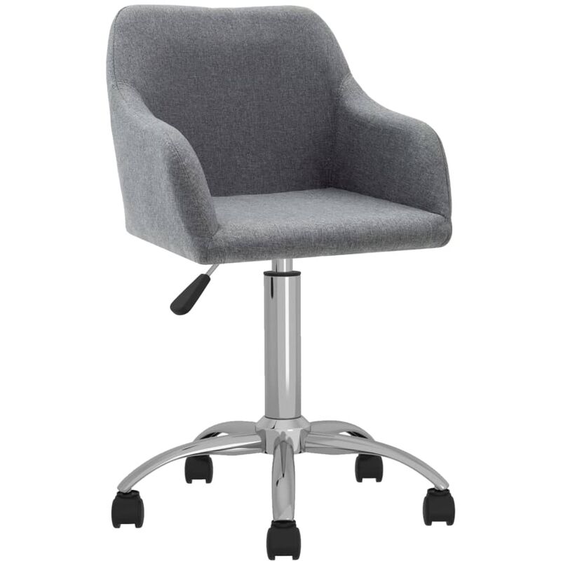 

vidaXL Silla de oficina giratoria tela gris claro - Gris
