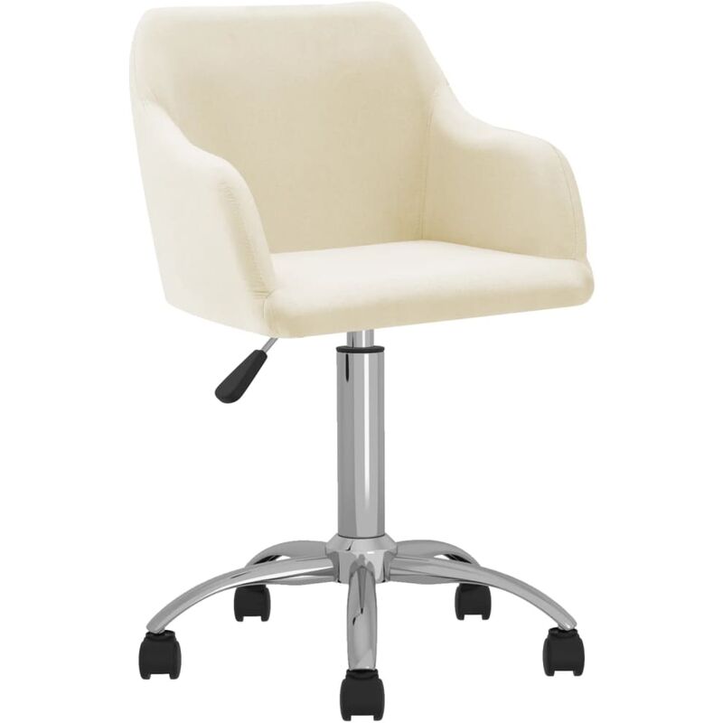 

vidaXL Silla de oficina giratoria tela color crema - Crema