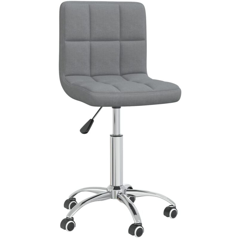 

Silla de oficina giratoria de tela gris claro - Gris - Vidaxl