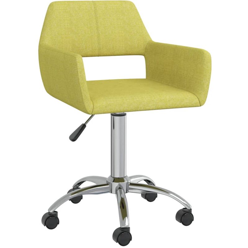 

vidaXL Silla de oficina giratoria tela verde - Verde