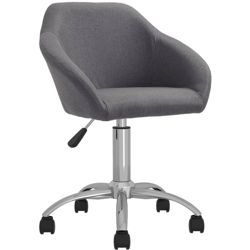 

vidaXL Silla de oficina giratoria tela gris claro - Gris