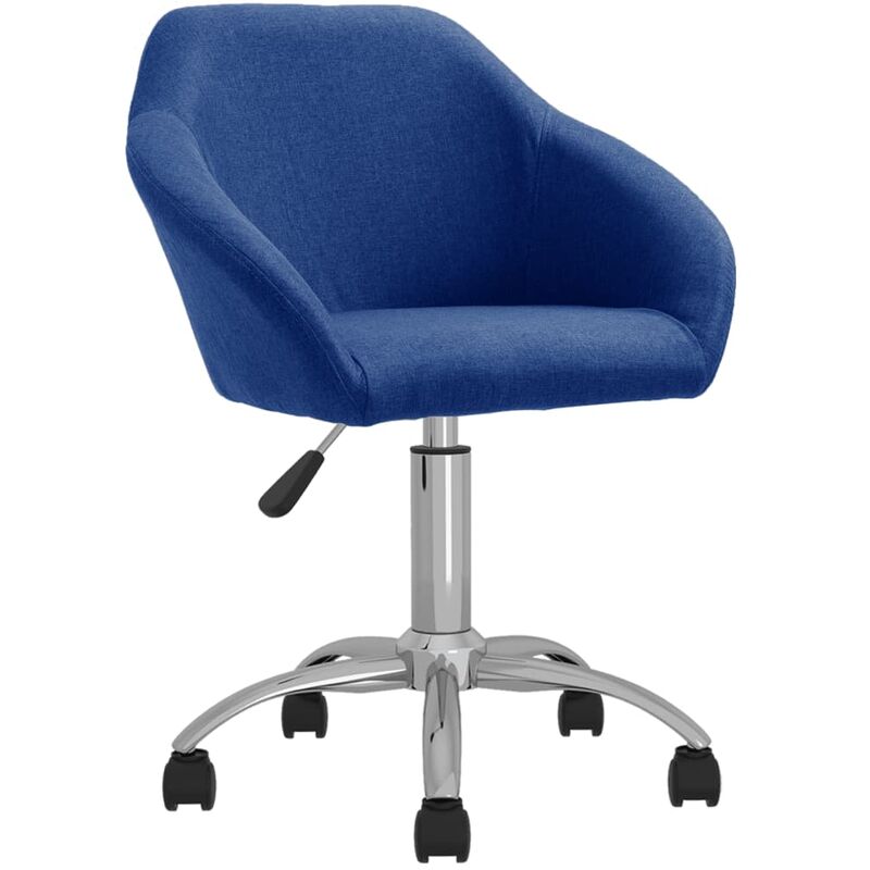 

vidaXL Silla de oficina giratoria tela azul - Azul